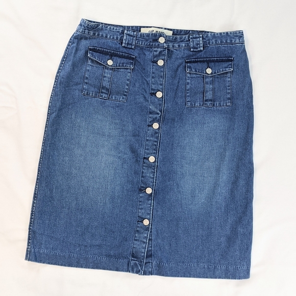 GAP Dresses & Skirts - VTG Gap Y2K Denim Button Up Skirt